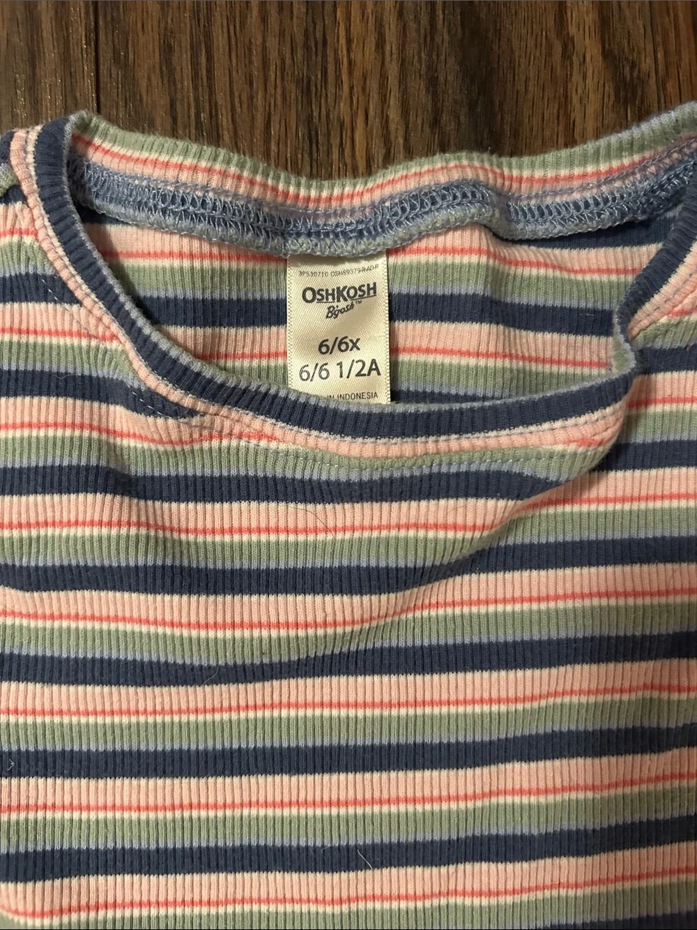 OshKosh B'gosh Pink Floral and Blue-Striped Long Sleeve Tops - 2 Pack
